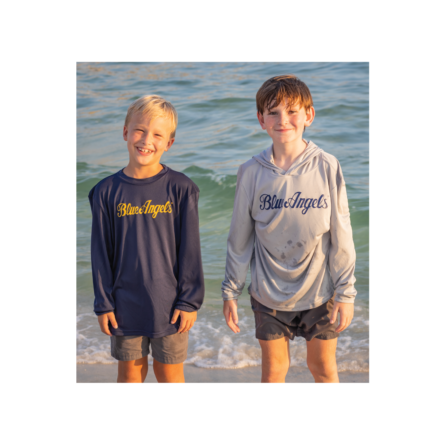 Long Sleeve Blue Angels Swim Shirt