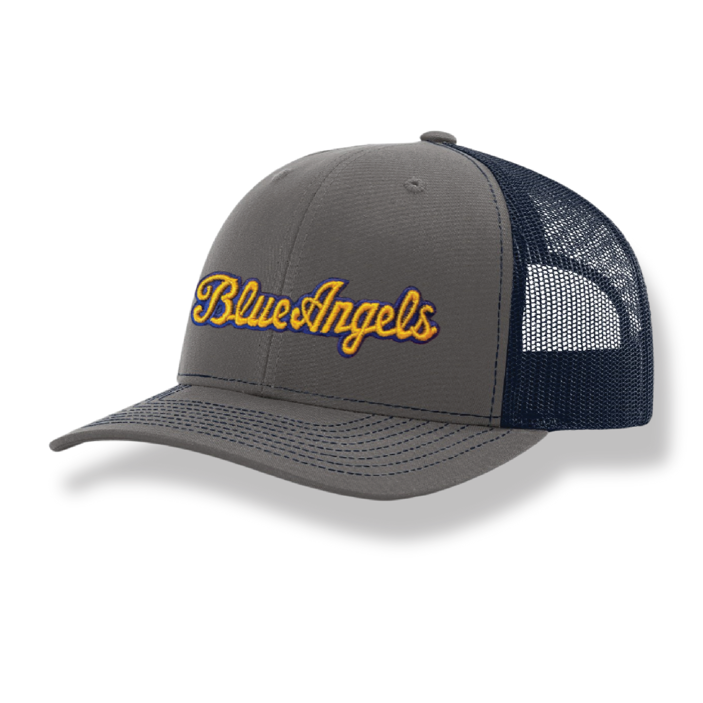 Blue Angels 3D Script Trucker Hat