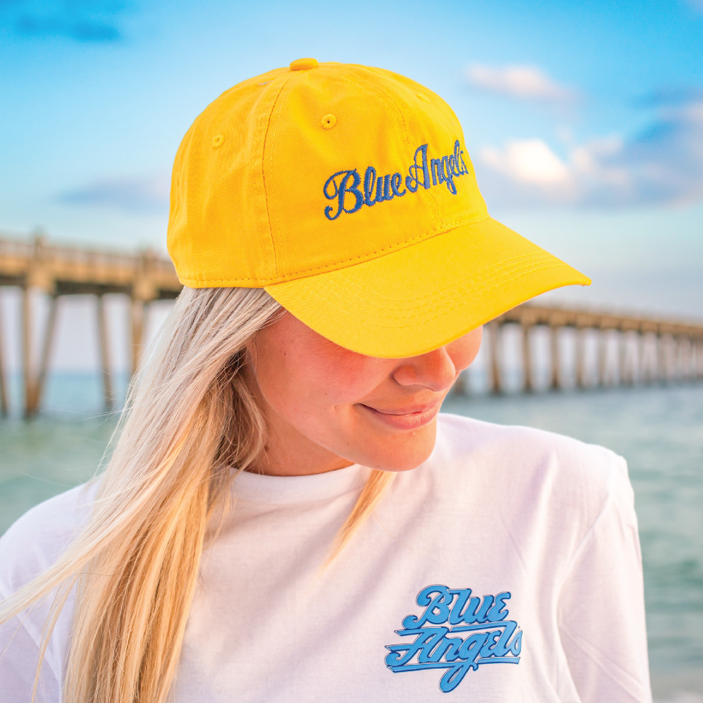 Blue Angels Script Dad Cap