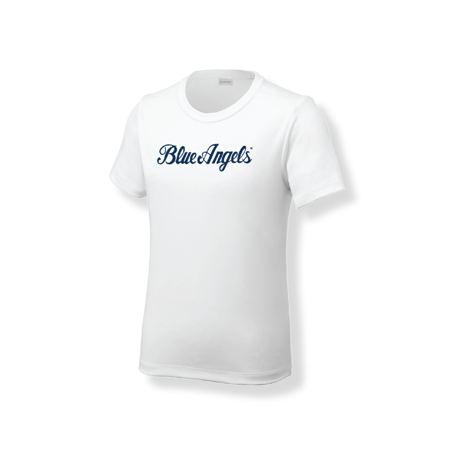 Blue Angels Script Youth Swim Shirt