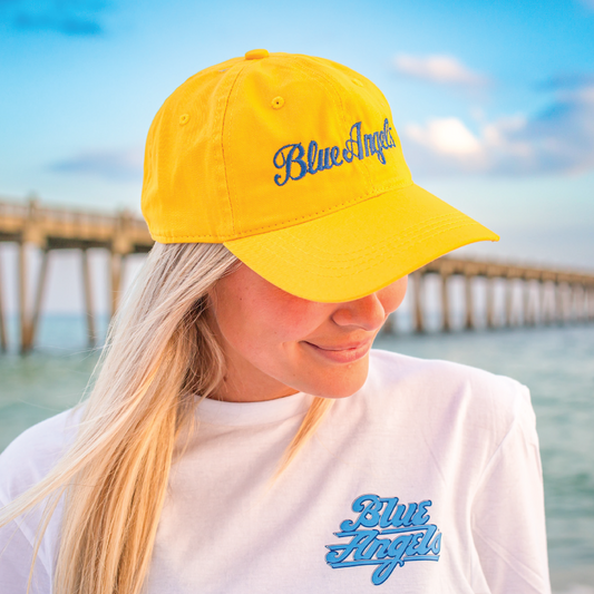 Blue Angels Script Dad Cap