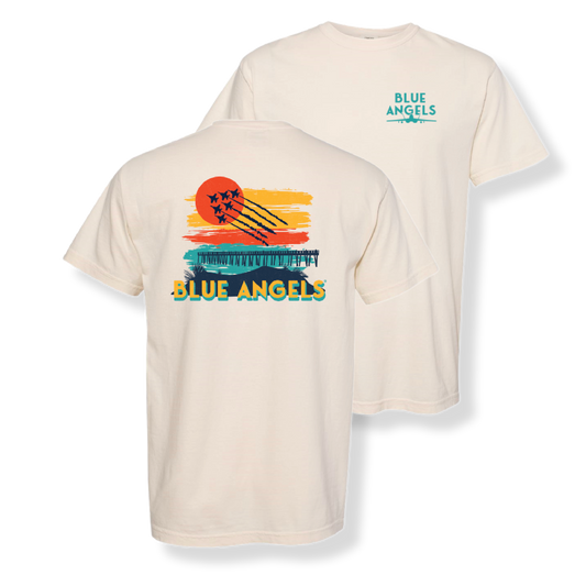 Blue Angels Sunset Beach Buzz T-Shirt